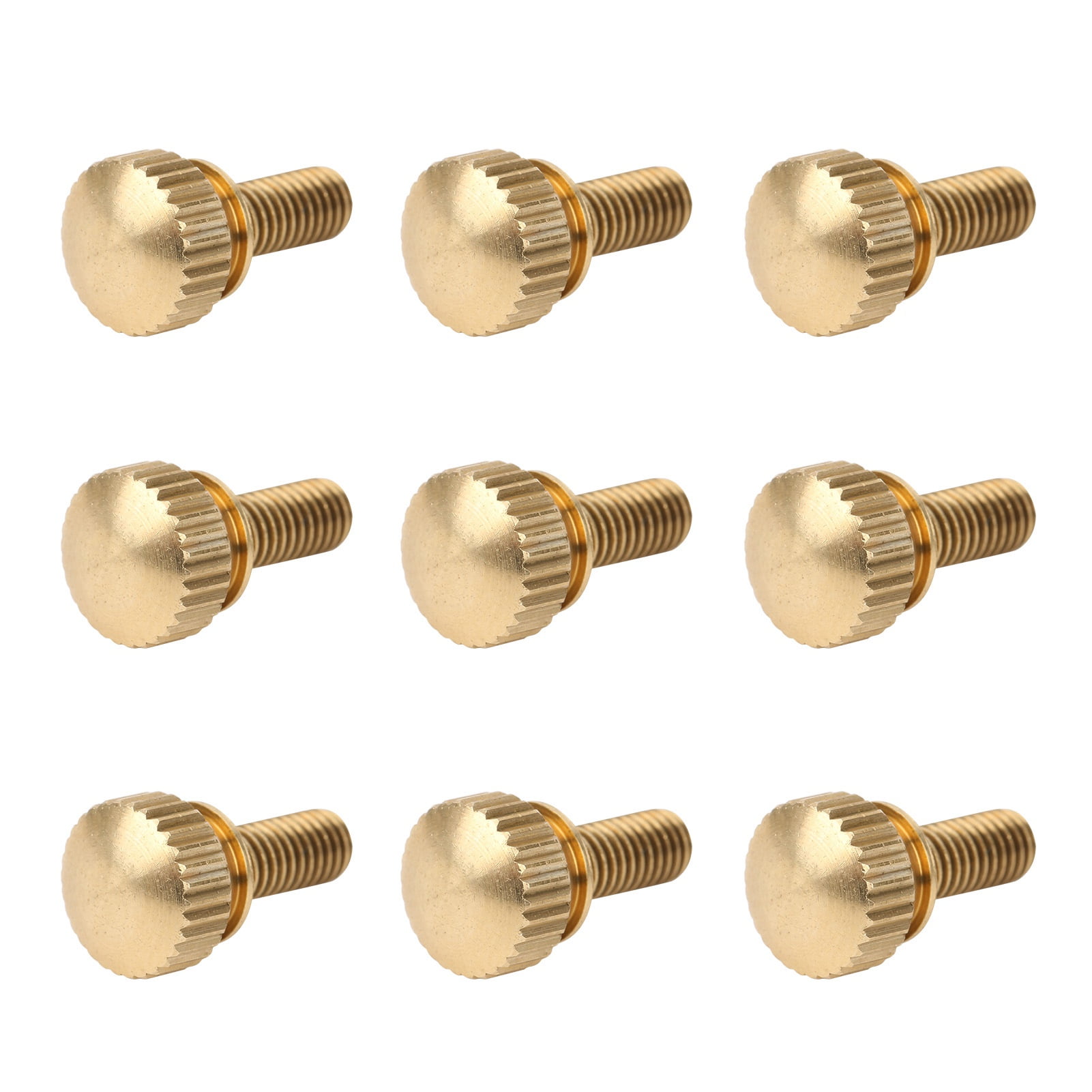 Senjay Flat Knurled Thumb Screw, Round Head Knurling Twist Screw