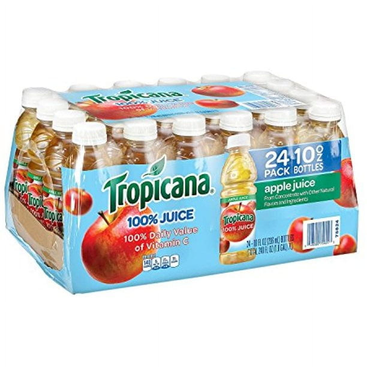 Tropicana 100% Apple Juice - Fruit Pack Drink, 24/10 Ounce Bottles