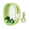 thumbnail image 3 of Estuche de transporte CUTICAT PVC transparente para muñecas con llavero y bolas suaves Ronda verde, 3 of 7