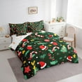 thumbnail image 3 of jejeloiu Christmas Tree Bedding Comforter Set 7 Pieces,Cartoon Xmas Hat Full Bedding Set,Holiday Berry Fitted Sheet Flat Sheet For Children,Luxury Bedroom Decor Reversible, 3 of 8