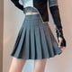 thumbnail image 2 of Lucyever, faldas plisadas de Color sólido, minifalda de estilo pijo de cintura alta a la moda para mujer, falda acampanada de calle elegante coreana para mujer, Xxl AKhakiXS, 2 of 3