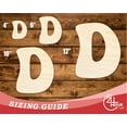 thumbnail image 3 of Unfinished Wood Groovy D Font Shape 16" / 3/4", 3 of 3