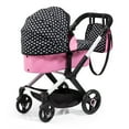 thumbnail image 4 of Bayer Design Dolls: Pram Xeo: Hearts Black & Pink - Matching Handbag, Adjustable Handle, For Dolls Up To 20", Ages 3+, 4 of 7