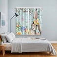 thumbnail image 3 of Turquoise Easter Bunny Kitchen Curtains Window Panels, Spring Easter Eggs Floral Wooden Insulated Window Treatment Curtain, Grommet Curtains for Bedroom/Living Room/Bathroom, 2 Piece 52"Wx84"L, 3 of 8
