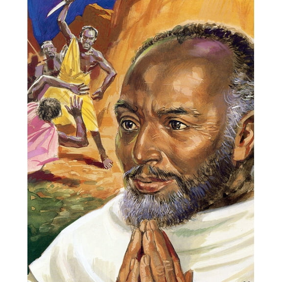 Catholic print picture - St Moses the Black N - 8" x 10" ready to be framed