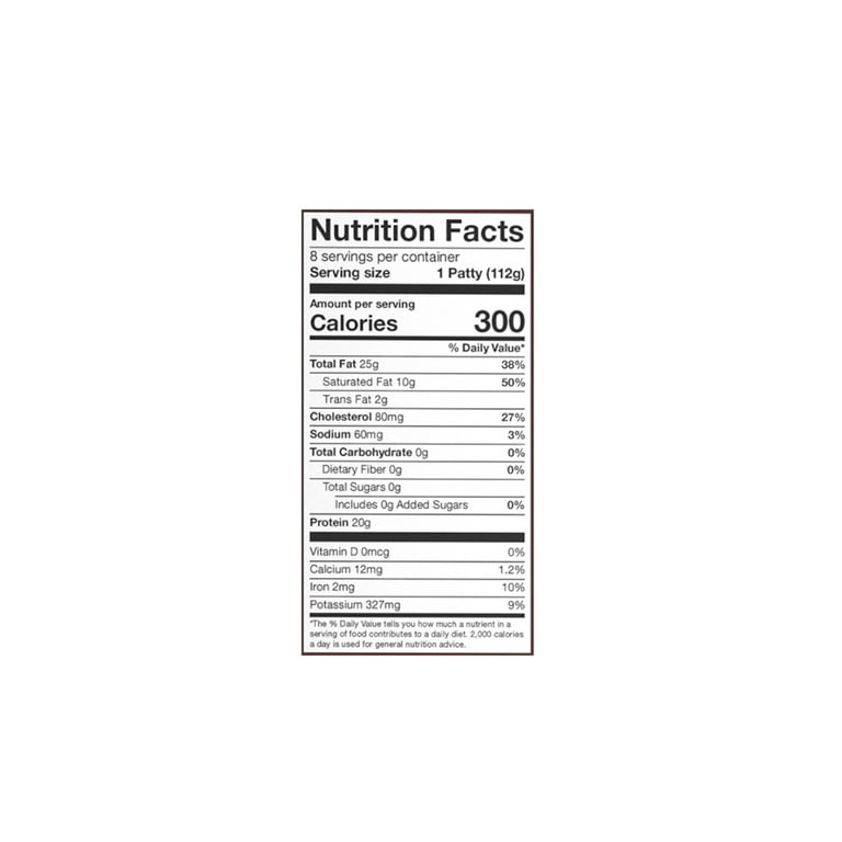Holten's Chop House 100% Beef Smashed Burgers, 8 Count, 4oz Smash Burgers, 2lb (Frozen)