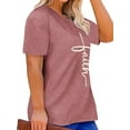 thumbnail image 4 of XCHQRTI Faith T Shirt Plus Women Graphic Tees Sunflower Christian Tops Clothes Short Sleeve, 4 of 8