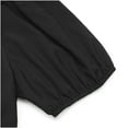 thumbnail image 7 of Efsteb Short Sleeve Dresses for Women 2025 Puff Sleeve Midi Knee Length Dress Bow Tie Tie Knot Basic Dresses (Black,M), 7 of 7