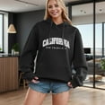 thumbnail image 2 of WENWU Hoodies Sweatshirt for Women Long Sleeve Hoodie Pullover Hoodies for Women Cute Hoodies Black Sweatshirt Womens Winter Tops Street Style Clothes, 2 of 4