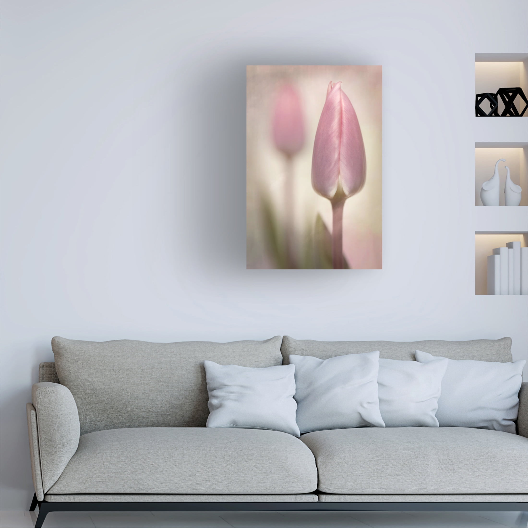 Trademark Fine Art Sharon Williams Pink Tulips Canvas Wall Art