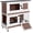 36"L Brown, variant on Aivituvin Rabbit Hutch Indoor Bunny Cage Outdoor 2 Story Pet House Guinea Pig Cage on Wheels 36" L