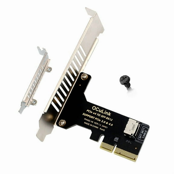 PCIe 4.0 X4 to SFF-8611 & SFF-8612 Adapter Converter PCIE X4 to Oculink Riser Card SFF-8611&8612 to U.2 SSD