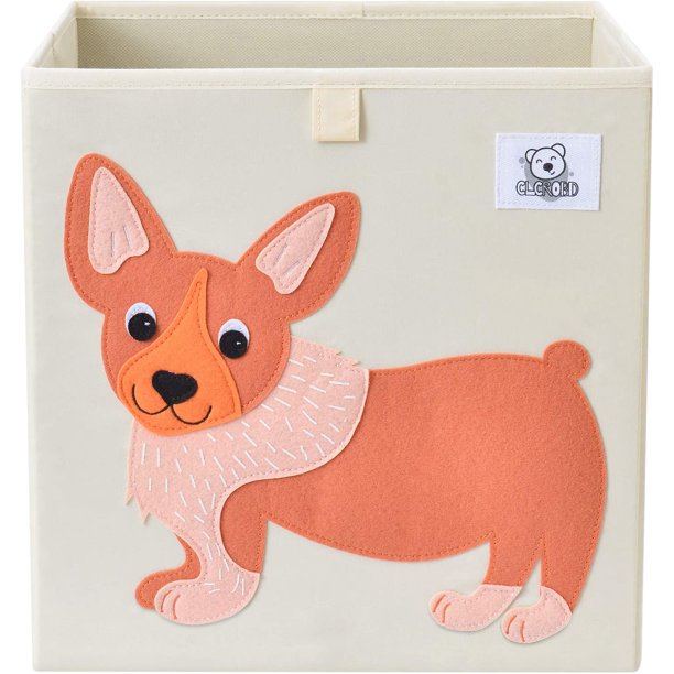 Foldable Animal Cube Storage Bins Fabric Toy for