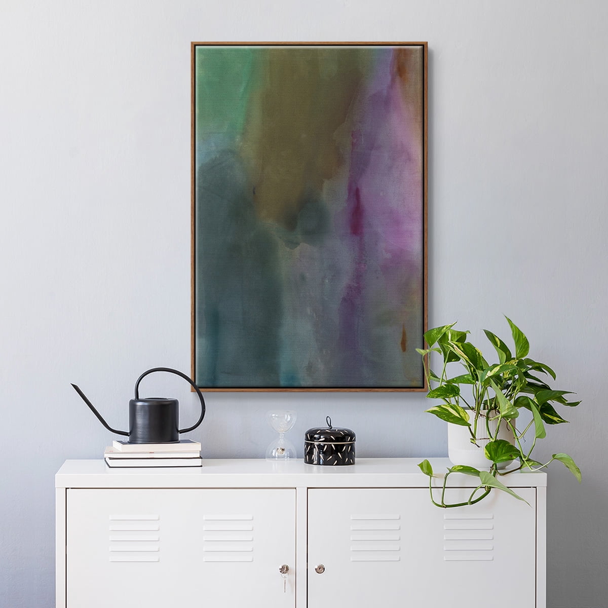 Simple Yet Affecting Framed Premium Gallery Wrapped Canvas - Ready to Hang - 17 x 25 - Walnut Floating Frame