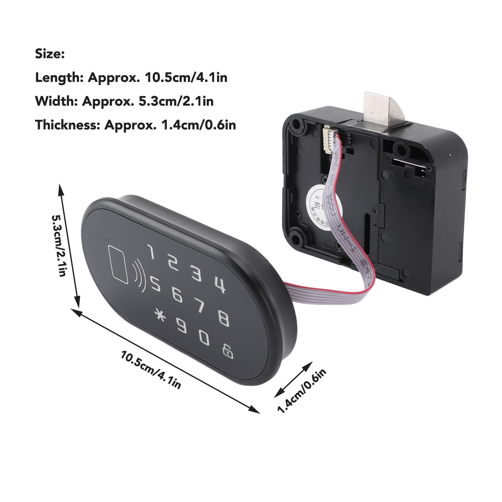 Yajisi Smart Cabinet Lock – 2‑Way Card & Code, 100 Passwords, USB Backup, 4 AAA Battery, Easy Install for Wood & Drawer Doors