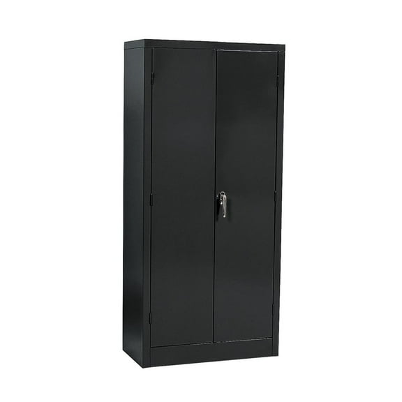 Sandusky Lee 72 Inch Locking Storage Cabinet w/ 4 Adjustable Shelves, Black
