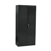 Sandusky Lee 72 Inch Locking Storage Cabinet w/ 4 Adjustable Shelves, Black