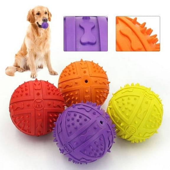 Visland Dog Squeaky Toys for Aggressive chewers Large Breed Balls Interactive Dog Ball Toy, Pet Training, High Toughness Wear