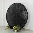 thumbnail image 3 of BalsaCircle 7.5 ft Black Sparkly Big Payette Sequin Round Backdrop Stand Cover Wedding Party Events Home Decorations, 3 of 8