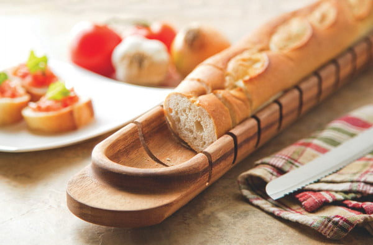 Ironwood Gourmet Nesting Bread Board with Crumb Catcher, 10.25 x 14.75 x  0.75 inches