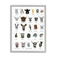 thumbnail image 2 of Stupell Industries Alphabet Chart of Wild Animals over White Black Framed, 16 x 20, Design by Leah Straatsma, 2 of 5