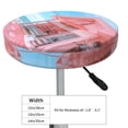 thumbnail image 5 of Bar Stool Covers Round, Pastel Pink Beach Cafe Bar Stool Cushion Covers Seat Cushion With Elastic Bands, Chairs Covers For Kitchen Dining Room 12-14 Inch, 5 of 7