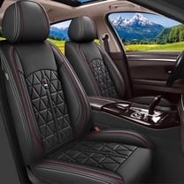 DIKSOAKR Car Seat Covers for Mitsubishi Eclipse Cross 2018-2025 Full Set Seat Cvoers,Waterproof Faux Leather Seat Covers Seat Protector Airbag Compatible Automotive Accessories (Black)