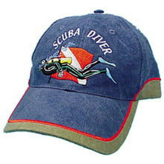 Scuba Diving Dive Hat Swimming Diver Flag Blue AP21