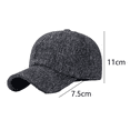 thumbnail image 2 of Winter Warm Outdoor Baseball Caps, Thermal Woolen Fabric Ball Hats, , Outdoor Sport - Grey, 2 of 5