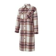 thumbnail image 5 of Blotona Women Casual Plaid Coat Long Sleeve Lapel Outerwear with Pockets, 5 of 9