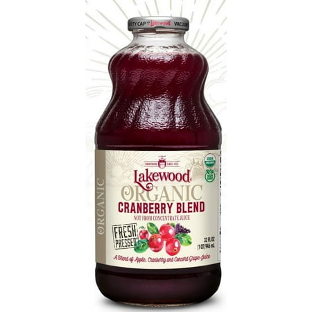 Lakewood Organic Cranberry Flavored 100% Juice Blend, 32 oz
