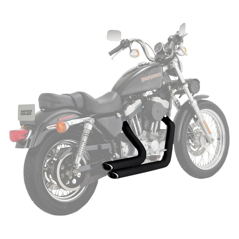 Vance & Hines Shortshots Staggered Black Exhaust System