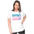 thumbnail image 3 of Vaporwave NASA Worm Logo Shuttle Women's T Shirt Ladies Tee Brisco Brands M, 3 of 5