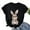 Black, variant on Gray Easter Shirts For Women Short Sleeve T-shirts Easter Rabbit Print Crew Neck Spring Tops For Women 2024 L