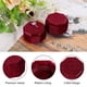 thumbnail image 3 of Caja de anillo de terciopelo Uxcell, soporte para exhibición de anillos de boda de 3 ranuras, caja de regalo para anillos de joyería roja, 3 of 7