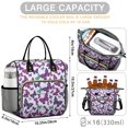 thumbnail image 5 of Butterfly and Purple Green Pattern Insulated Leakproof Lunch Box for Women, Large Lunch Bag for Tween Teen Adult, Loncheras Para Mujer for Work Beach Travel Picnic Camping, 5 of 6