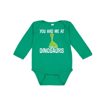 

Inktastic You Had Me At Dinosaurs Gift Baby Boy or Baby Girl Long Sleeve Bodysuit
