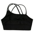thumbnail image 3 of JanJean Kids Girls Criss Cross Camisole Sport Bras Crop Top Sleeveless Gymnastics Dance Yoga T-Shirt Black 6, 3 of 5