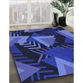 thumbnail image 3 of Ahgly Company Machine Washable Indoor Rectangle Transitional Denim Dark Blue Area Rugs, 2' x 3', 3 of 7