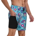 thumbnail image 2 of Balery Wls And Flowers Mens Swim Trunks Swim Shorts for Men Quick Dry Inseam Beach Shorts with Compression Liner Pocket-Large, 2 of 9