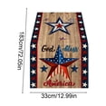 thumbnail image 3 of Uklsqma Star Multicolore Chemin de Table Imprimé, Polyester Tissé Style Lin 183 x 33 cm pour Décoration de Table à Manger, 1 Pce, 3 of 6