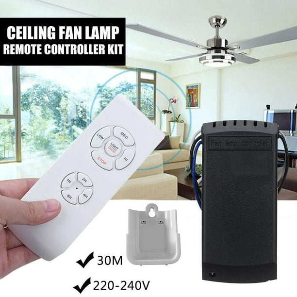 Lámpara de ventilador de techo Kit de control remoto Temporización Interruptor inteligente inalámbrico Tmvgtek 2ut0du5xr6jy2qv1