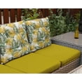 thumbnail image 6 of Vargottam Indoor/Outdoor Tufted Printed Square Seat Patio Cushion Set Of 2 Water Resistant Patio Furniture Seat Cushion 19,inches, Yellow | Tropical, 6 of 7