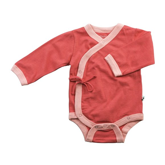 Babysoy Baby Girls' Kimono Bodysuit - Blossom - 18-24 Months