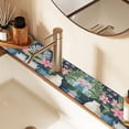 thumbnail image 2 of Yayeee Faucet Mat for Kitchen Sink 30" Diatomite Long Splash Guard Pad, Green Floral, 2 of 7