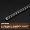 thumbnail image 4 of Uxcell 3.3 Borosilicate Glass Stick 7.87" 11.81" Length Stir Rod Round for Lab Kitchen Science 2in1 Set, 4 of 5