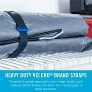 VELCRO Brand All-Purpose Straps | Strong & Reusable | Perfect for Fastening Wires & Organizing Cords | Black, 18in x 1in | 2 Count