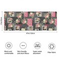 thumbnail image 3 of Pioneer Flower Floral Print Pattern Bathroom Rugs Mat, Non Slip Microfiber Bathroom Rug with Rubber Backing, Soft Mats for Bathroom Floor Tub Shower, 17"x47", 3 of 5