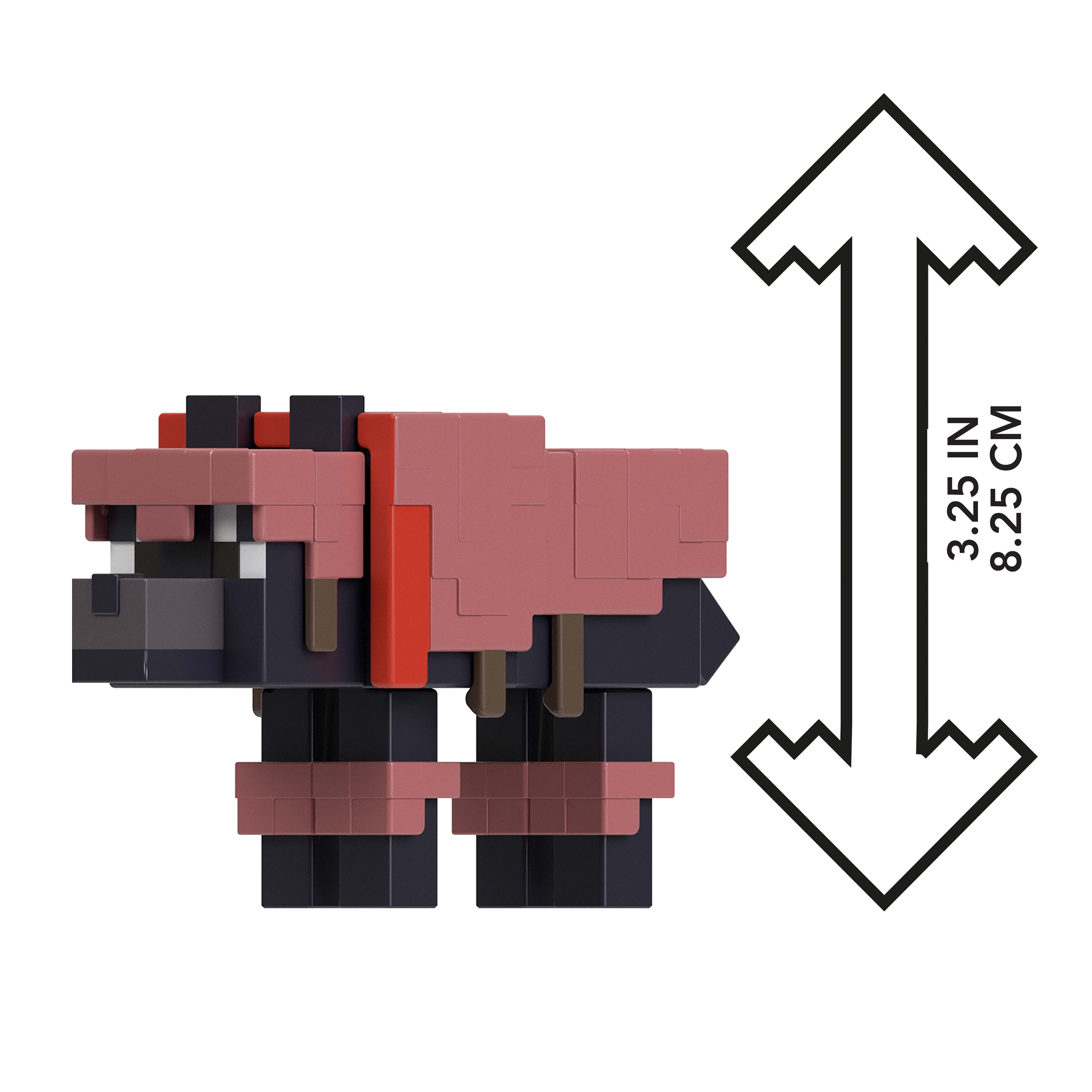 Minecraft Armored Wolf Action Figure & Accessories Set, 3.25-inch Scale Collectible Toy