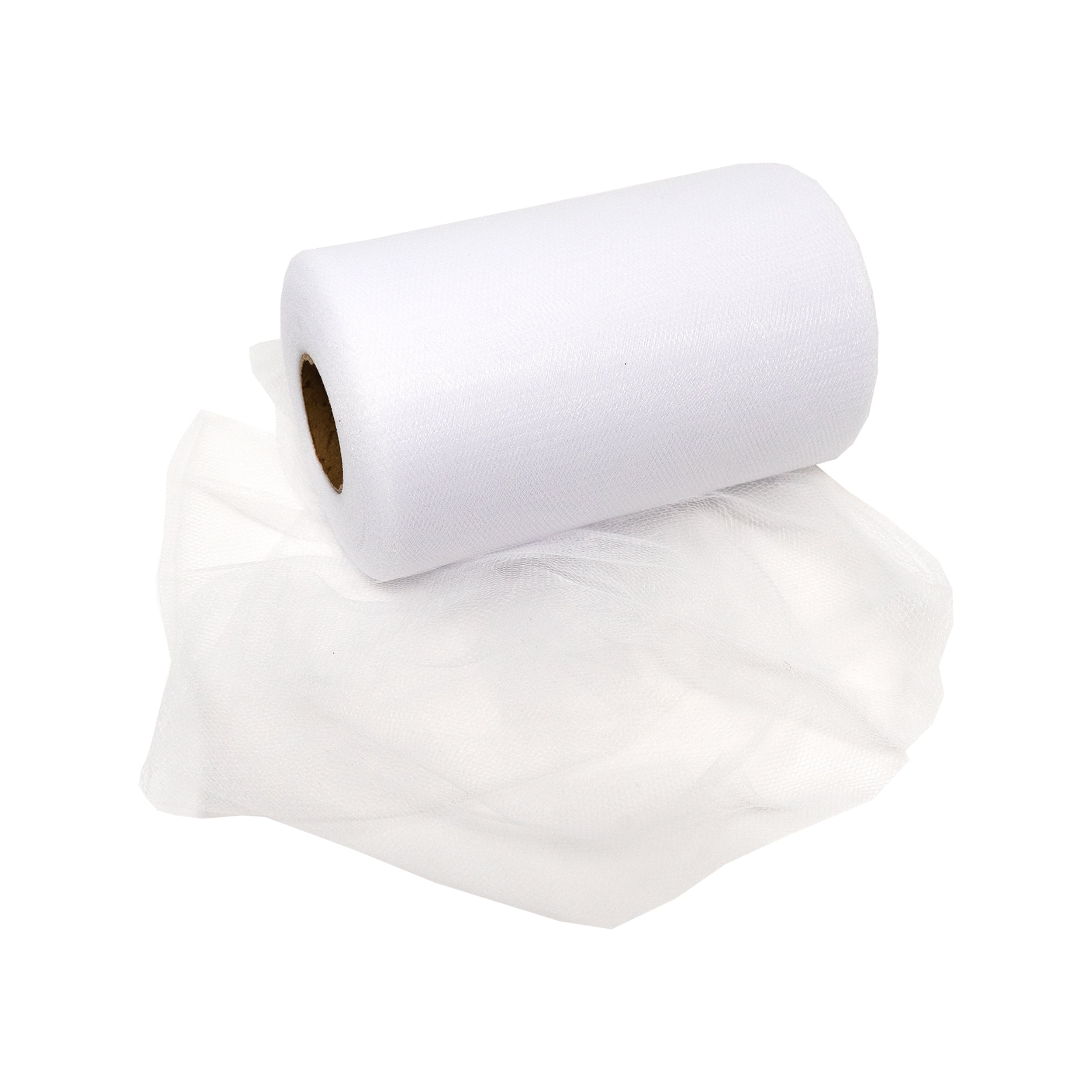 Singer White Tulle Fabric Rolls 6 Inch by 100 Yards (300 ft)